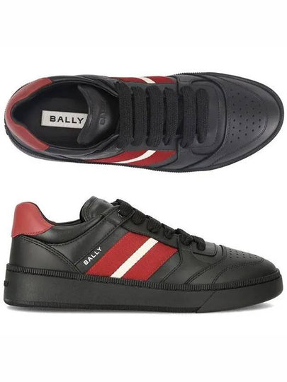 Rebby Leather Low-Top Sneakers Black - BALLY - BALAAN 2