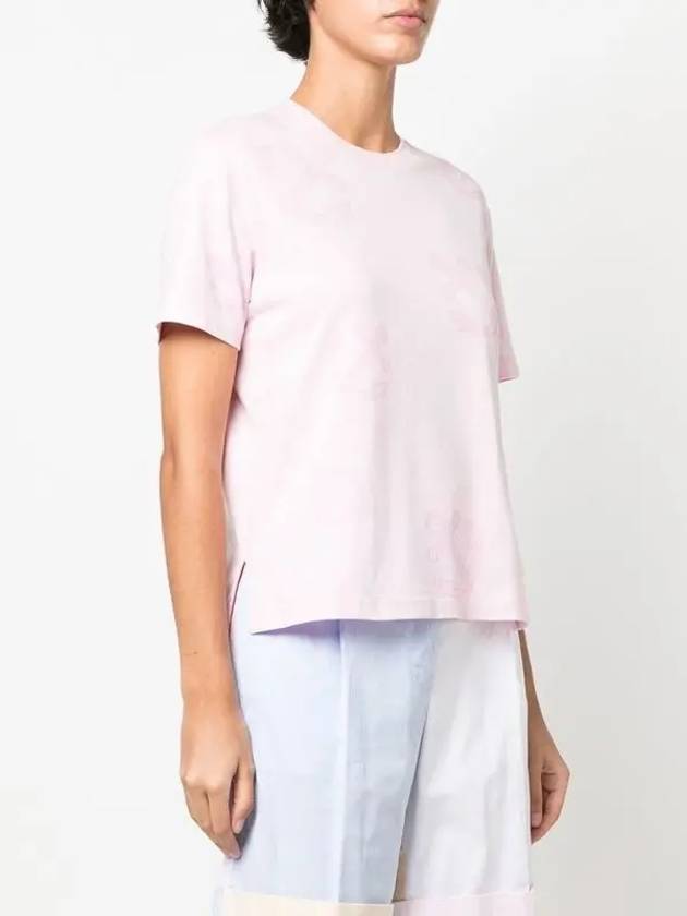 Women's Anchor Logo Round Short Sleeve T-Shirt Pink - THOM BROWNE - BALAAN 4