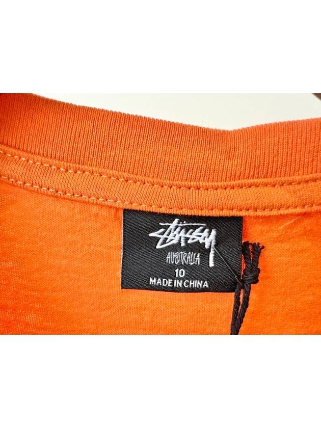 AU Australia 8 BALL CORP Slim Crop T Shirt ST1M0301 Coral Orange WOMENS AU10 M 12 L - STUSSY - BALAAN 5