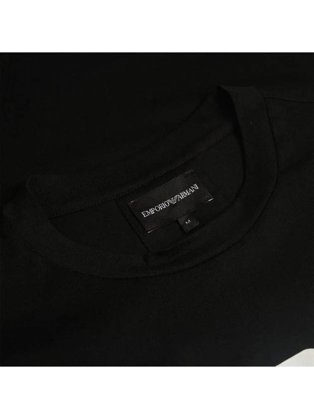 logo print short sleeve t-shirt black - EMPORIO ARMANI - BALAAN 4