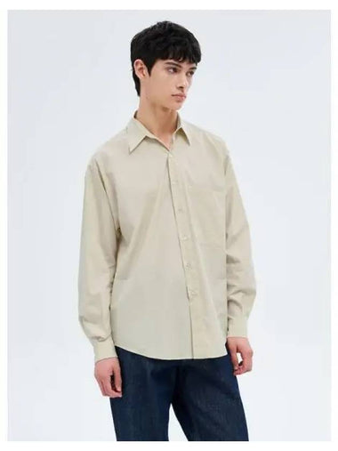 Men s Washing Finx Twill Big Shirt Blouse Southern Beige Domestic Product GM0024080697036 - AURALEE - BALAAN 1