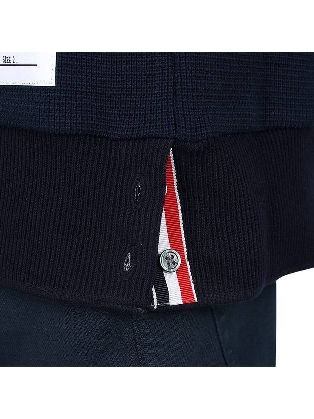 Logo Patch Ribbed Vest Navy - THOM BROWNE - BALAAN 10