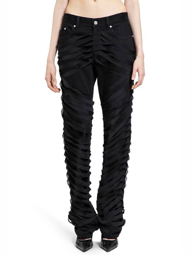 Wrap Around Ribbons 5 Pocket Skinny Jeans Black - HELMUT LANG - BALAAN 2