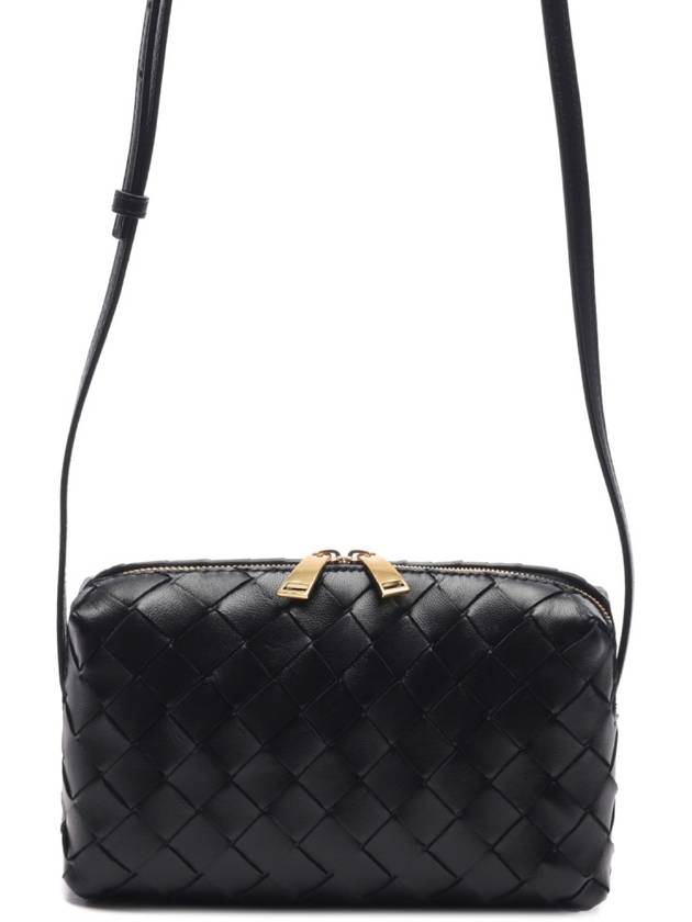 Intrecciato Mini Cross Bag Black - BOTTEGA VENETA - BALAAN 3