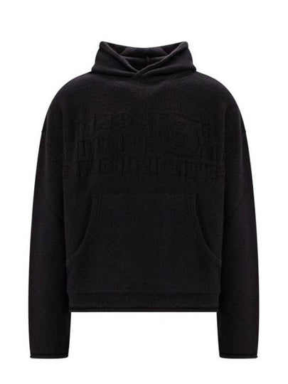 Number Zoom Logo Knit Virgin Wool Hoodie Black - MAISON MARGIELA - BALAAN 2