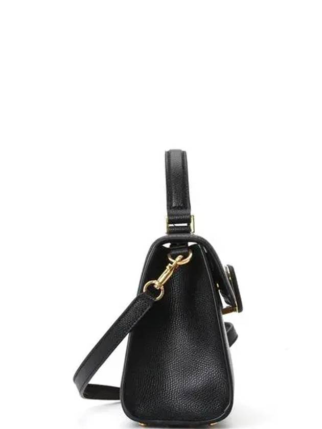 V Sling Small Grainy Calfskin Hand Cross Bag Black - VALENTINO - BALAAN 3