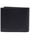 Classic Logo Textured Leather Half Wallet Black - SAINT LAURENT - BALAAN 5