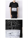 Block Logo Printing Short Sleeve T-Shirt Black - STONE ISLAND - BALAAN 6