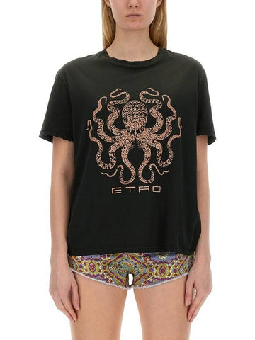 LOGO PRINT T-SHIRT - ETRO - BALAAN 1