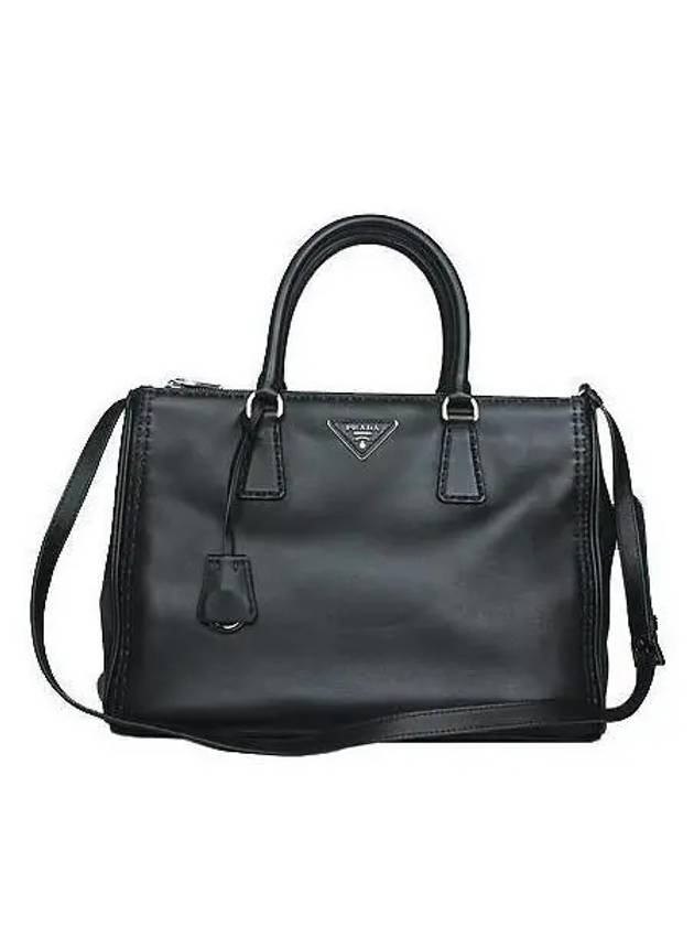 BN2274 Black City Calf Leather Tote Bag Shoulder Strap 2WAY - PRADA - BALAAN 1