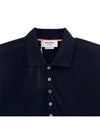 Lightweight Cotton Short Sleeve Polo Shirt Navy - THOM BROWNE - BALAAN 4