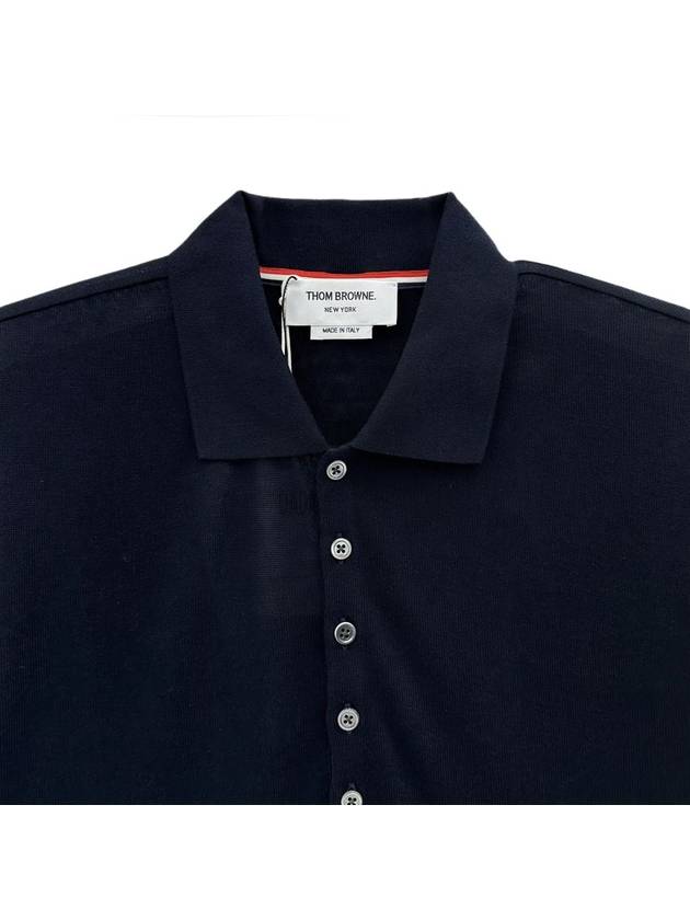 Light Armband Collar Short Sleeve T Shirt MJP193A 415 - THOM BROWNE - BALAAN 3