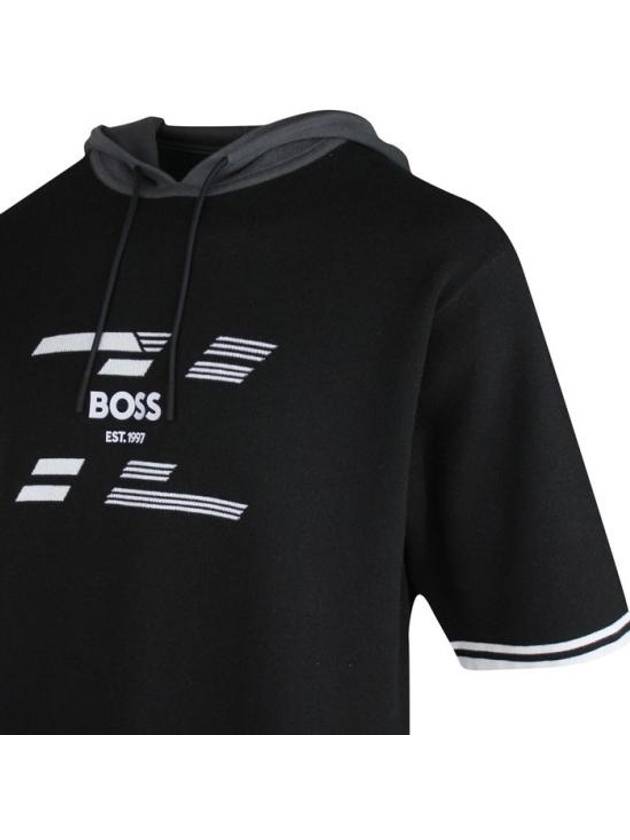 Logo Hooded Knit Top Black - HUGO BOSS - BALAAN 3