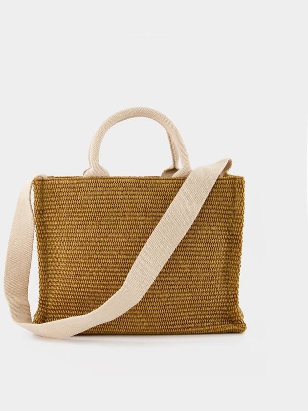 Small Raffia East West Tote Bag Brown - MARNI - BALAAN 4