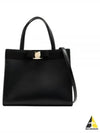 Vara Bow Top Handle Tote Bag Black - SALVATORE FERRAGAMO - BALAAN 2