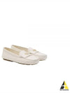 Leather Driving Shoes Ivory - PRADA - BALAAN 2