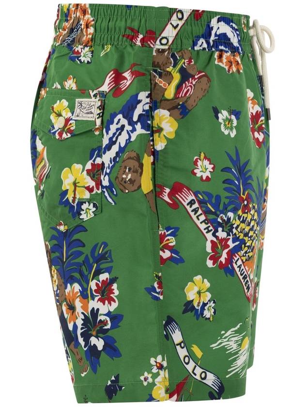 graphic print swim shorts 710936081001 - POLO RALPH LAUREN - BALAAN 4