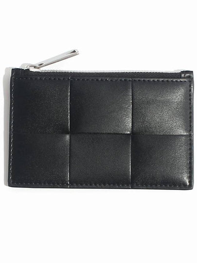 Leather Card Wallet Black - BOTTEGA VENETA - BALAAN 2