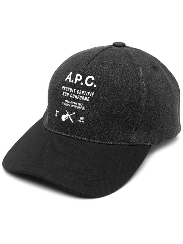 Logo Denim Ball Cap Black - A.P.C. - BALAAN 2