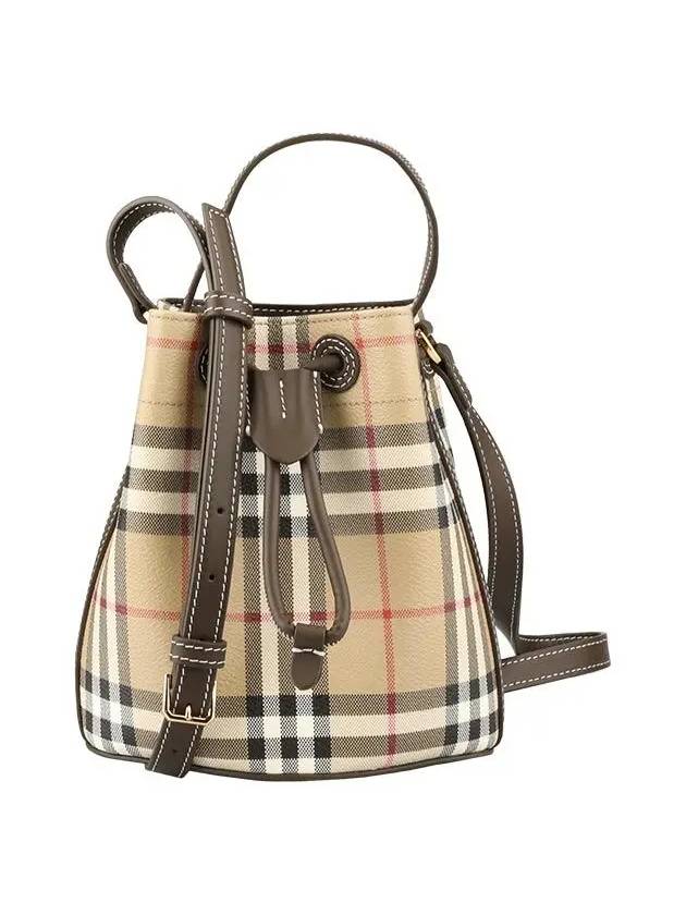 Check Mini Bucket Bag Archive Beige - BURBERRY - BALAAN 3