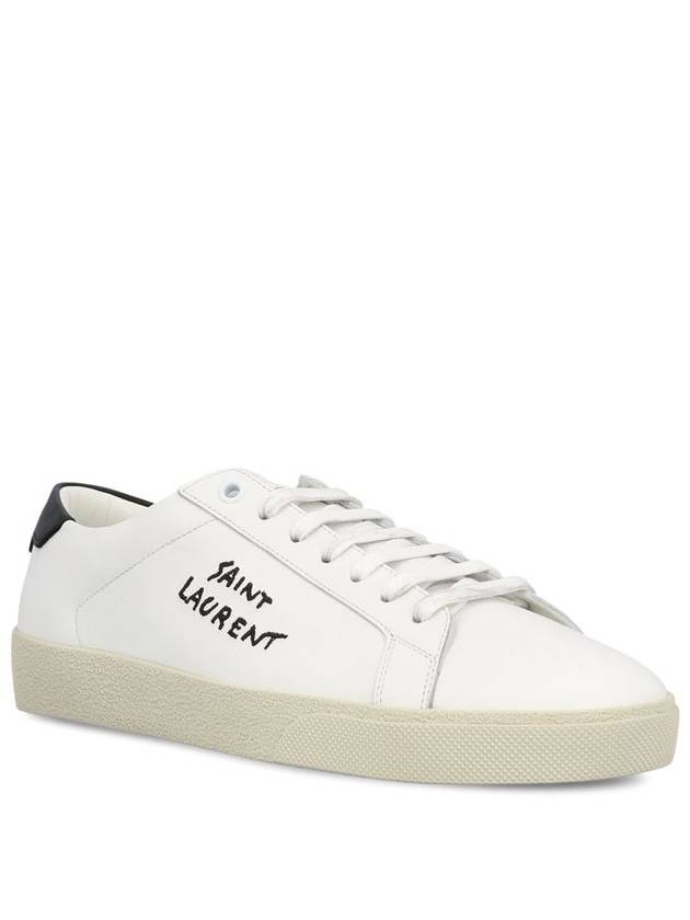 Court Classic SL 06 Leather Low Top Sneakers White - SAINT LAURENT - BALAAN 3