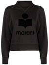 Moby Velvet Logo Sweatshirt SW0003FA A1M07E 02FK - ISABEL MARANT - BALAAN 1