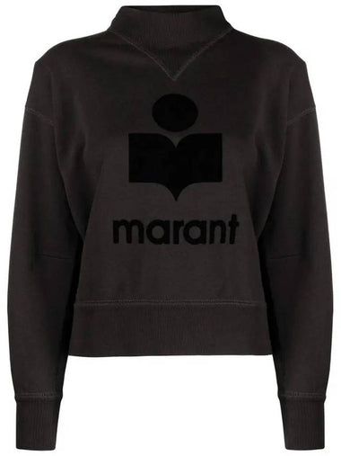 Moby Velvet Logo Sweatshirt SW0003FA A1M07E 02FK - ISABEL MARANT - BALAAN 1