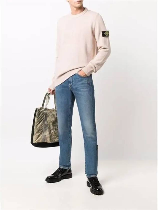 Comfort Wool Cotton Knit Top Antique Rose - STONE ISLAND - BALAAN 3