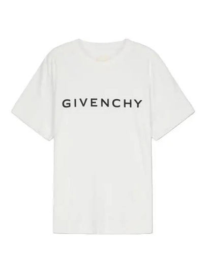 Archetype Logo Print Short Sleeve T-Shirt White - GIVENCHY - BALAAN 2