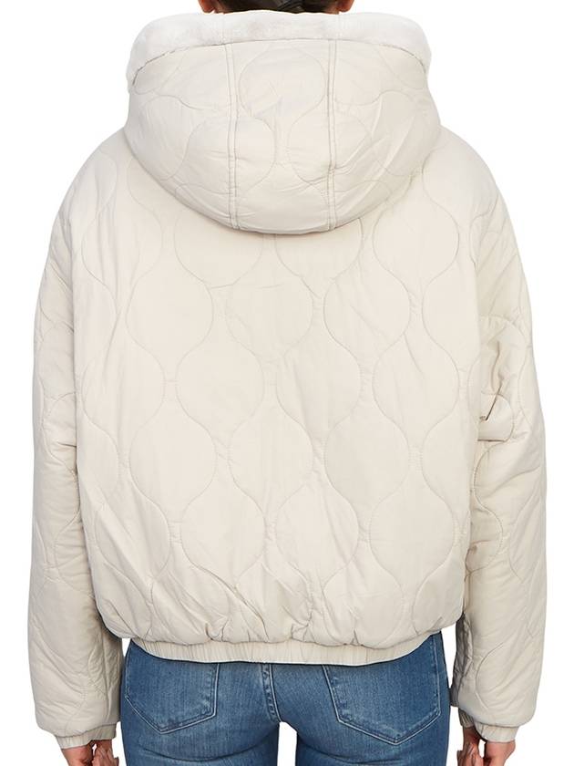 Women's Reversible Quilted Eaton Fur Jacket White - MOOSE KNUCKLES - BALAAN 9