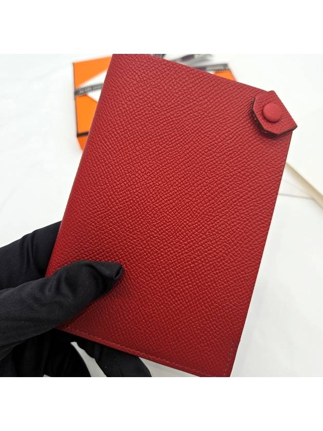 Passport Wallet Tarmac Passport Case Rouge Garance - HERMES - BALAAN 1