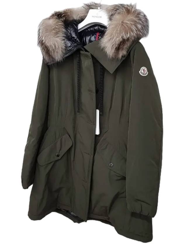 Women's Moncticole Goose Long Padded Parka Khaki - MONCLER - BALAAN 3