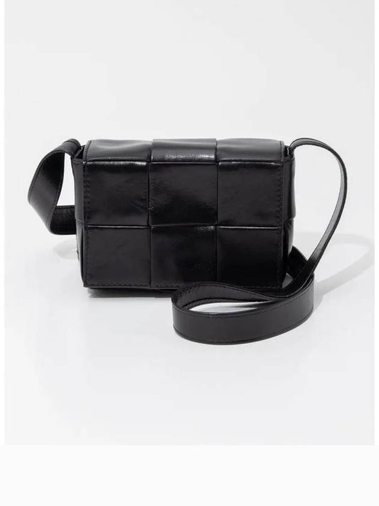 Cassette Small Leather Cross Bag Black - BOTTEGA VENETA - BALAAN 2