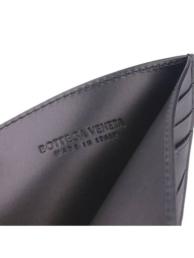 Intrecciato Leather Card Wallet Black - BOTTEGA VENETA - BALAAN 3