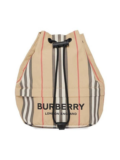 Icon Stripe Econyl Drawcord Bucket Bag Archive Beige - BURBERRY - BALAAN 2