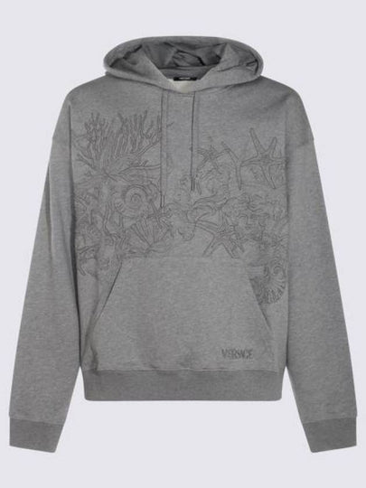 Barocco Ocean Hoodie Grey - VERSACE - BALAAN 2