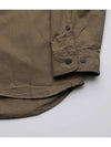 Lens Wappen Gabardine Shirt Zip-up Jacket Brown - CP COMPANY - BALAAN 7