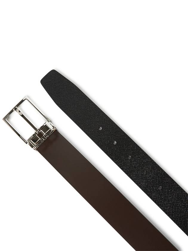 Gancini Leather Belt Brown - SALVATORE FERRAGAMO - BALAAN 5