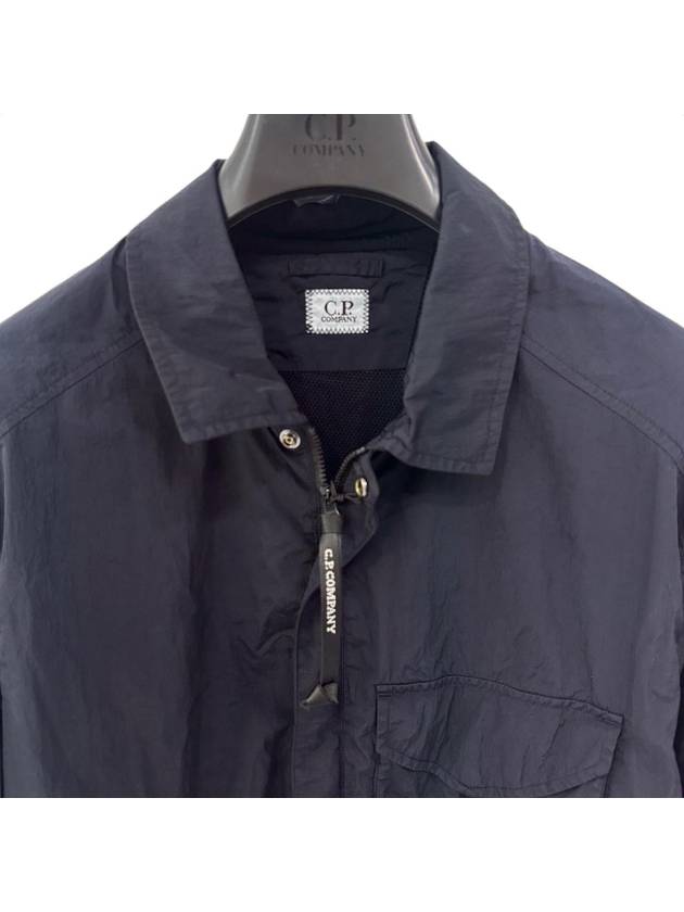 Men's Chrome R Over Shirt Zip Up Jacket Navy - CP COMPANY - BALAAN 4