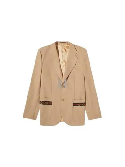 Fluid Drill Formal Web Suit Jacket Beige - GUCCI - BALAAN 2