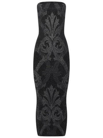 Wolford Metallic Midi Dress With Baroque Jacquard Effect - WOLFORD - BALAAN 1