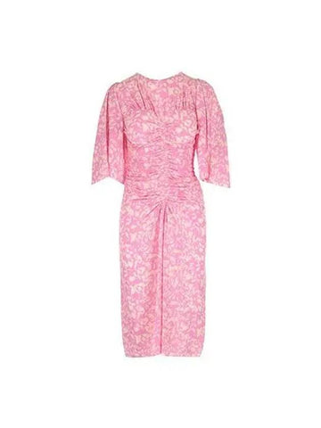 Printed stretch midi dress pink RO0057FA A1J02I - ISABEL MARANT - BALAAN 1