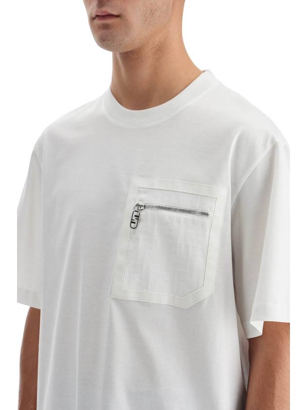 FF Logo Pocket Short Sleeve T-Shirt White - FENDI - BALAAN 5