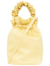 Women s Small Logo Ruffle Drawstring Bucket Bag Pale Banana - GANNI - BALAAN 2