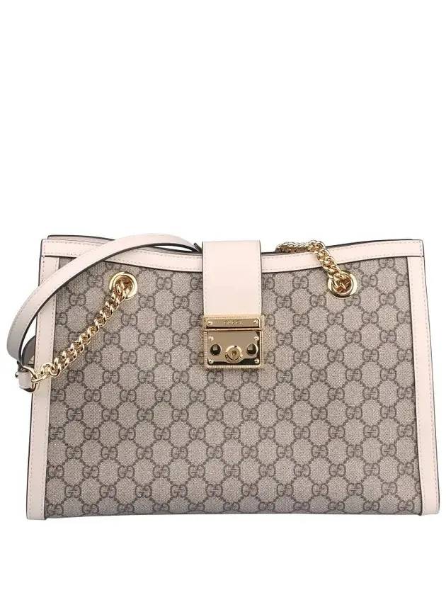 GG Padlock Supreme Medium Shoulder Bag White - GUCCI - BALAAN 1