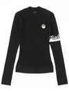 sleeve logo point basic knit BLACK WOMAN M3322PKT14BLK - MALBON GOLF - BALAAN 2