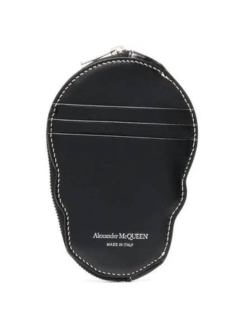 Skull Card Wallet Black - ALEXANDER MCQUEEN - BALAAN 1