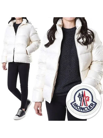 ABBADIA logo patch goose down women s padded jumper 1A00007 5963V 070 - MONCLER - BALAAN 1