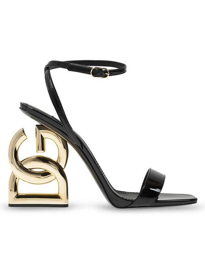 Gold Hardware DG Logo Pop Sandal Heels Black - DOLCE&GABBANA - BALAAN 2