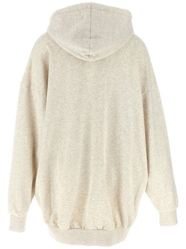 Solena Embroidered Logo Oversized Hoodie Ecru - ISABEL MARANT - BALAAN 3